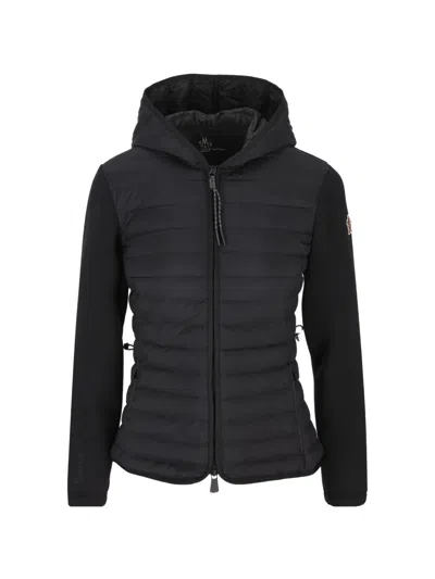 Moncler Grenoble Logo Patch Zip-up Cardigan In Black