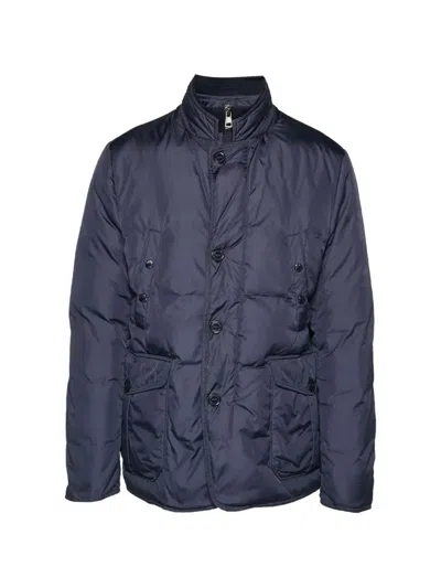 Pre-owned Moncler Quilted Jacket In Blue