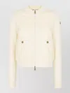 Moncler Womens Miscellaneous Hybrid Logo-badge Nylon And Cotton-knit Cardigan Xl In Neutral