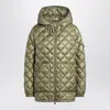 Moncler Quilted Nylon Zip-up Jacket In Green