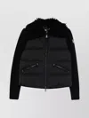 Moncler Grenoble Padded Wool Zip-up Cardigan Clothing In Black