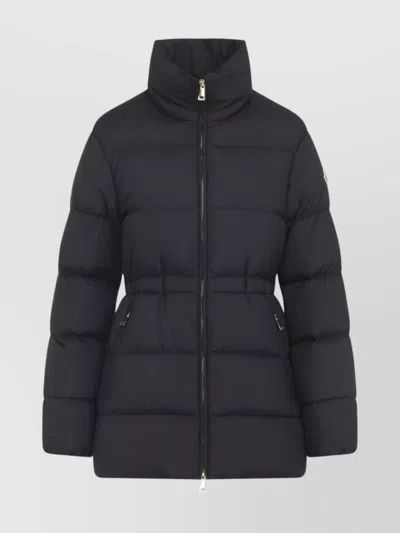 MONCLER QUILTED JACKET WITH HIGH COLLAR AND POCKETS