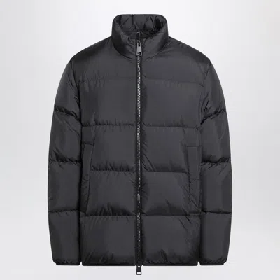 Moncler Down Jacket With High Collar And Quilted Design In Black