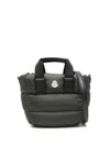 Moncler Quilted Khaki Handbag With Adjustable Shoulder Strap