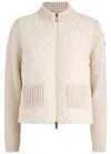 Moncler Quilted Knit Jacket In White