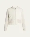 Moncler Quilted Knit Zip Cardigan