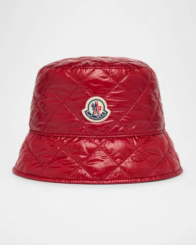 MONCLER QUILTED LOGO BUCKET HAT