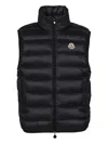 Moncler Quilted Logo-patch Gilet In Black