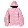 Moncler Quilted Logo-print Padded Jacket In Pink