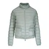 Moncler Lans Quilted Metallic Shell Down Jacket In Gray
