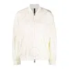 Moncler Quilted Long Sleeve Bomber Jacket In White