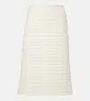 Moncler Square Quilted Tech Midi Skirt In White