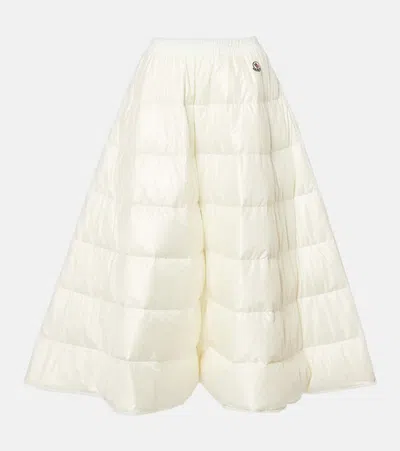 Moncler Puffer Midi Skirt In White