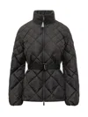 Moncler Quilted Mini Down Jacket In Black