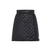 Moncler Quilted Black Skirt With Glossy Finish And Wrap Style In Black