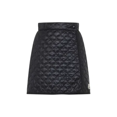 MONCLER MONCLER QUILTED MONCLER SKIRT WITH HIGH WAIST