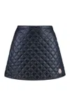 Moncler Quilted Nylon Skirt In Blue