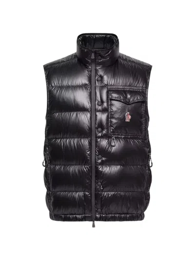 Moncler Quilted Padded Gilet In Black