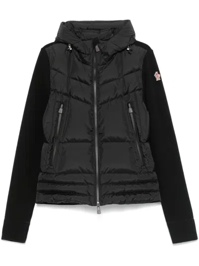 Moncler Quilted-panelled Jacket In Black