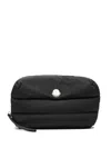 Moncler Quilted-pattern Clutch Bag In Black