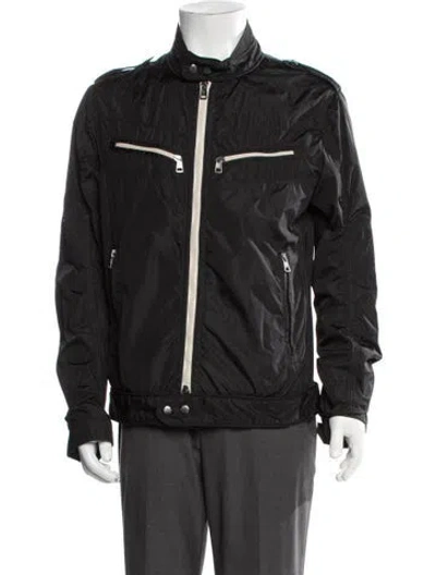 Pre-owned Moncler Quilted Pattern Jacket In Black