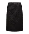 Moncler Quilted Midi Pencil Skirt In Black