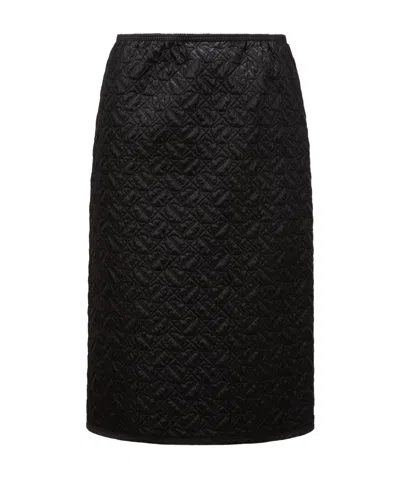 MONCLER MONCLER QUILTED MIDI SKIRT