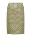Moncler Quilted Midi Skirt In Nude
