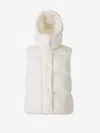 Moncler Quilted Plush Vest In White