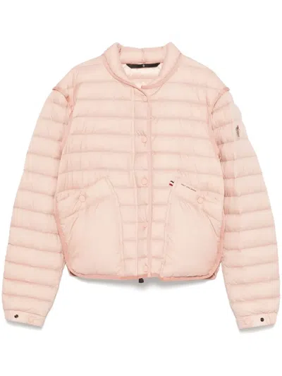 Moncler Quilted Puffer Jacket In Pink