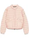 Moncler Quilted Puffer Jacket In Pink
