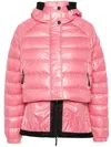 Moncler Quilted Puffer Jacket In Pink