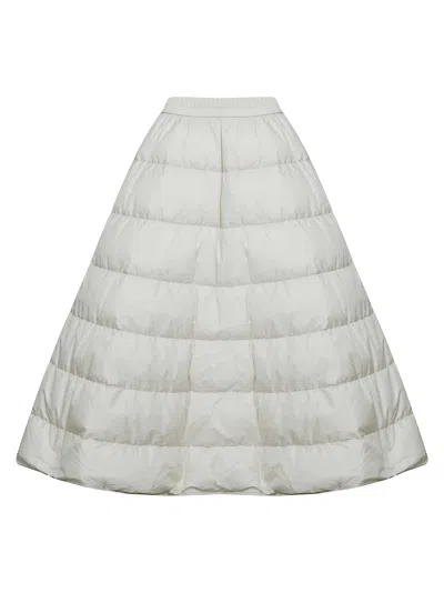Moncler Quilted Puffer Skirt In White