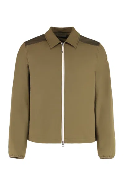 MONCLER MONCLER QUILTED SEERSUCKER SHIRT WITH ZIP