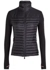Moncler Quilted Shell And Jersey Jacket In Black