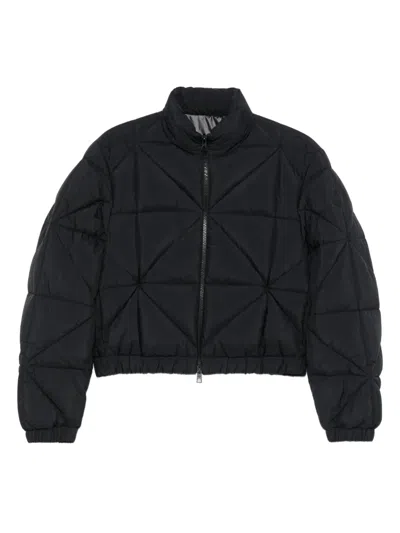 Moncler Quilted Shell Jacket In Black