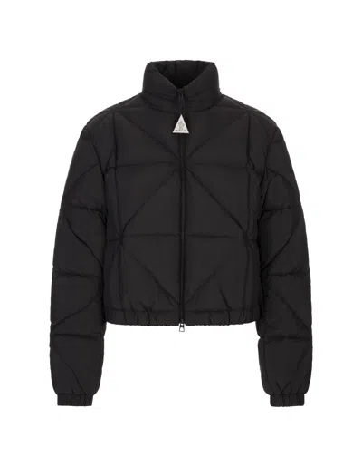 Moncler Quilted Shell Jacket In Black