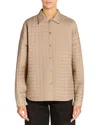 Moncler Reversible Quilted Shirt Jacket In Neutral