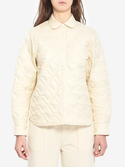 Moncler Quilted Shirt In White