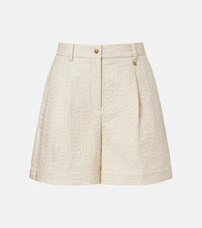 Moncler Quilted Shorts In White