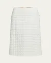 Moncler Microfiber Quilted Midi Skirt In White