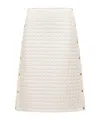 Moncler Quilted Button-fastening Midi Skirt In White