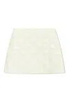 Moncler Logo-patch Quilted Mini Skirt In White