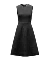Moncler Quilted Sleeveless Flared Dress In Black