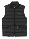 Moncler Quilted Sleeveless Gilet In Black