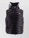 MONCLER QUILTED SLEEVELESS HOODED VEST POCKETS