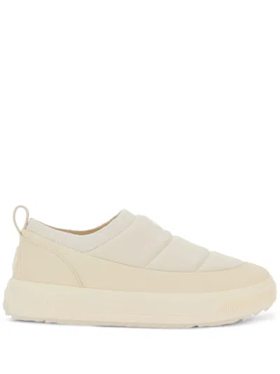Moncler Quilted Slip-on Sneakers In Neutral