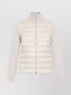 Moncler Quilted Tech Fabric Cardigan Pockets In White