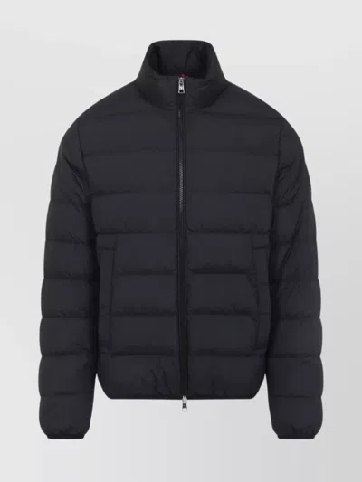MONCLER QUILTED TECH FABRIC JACKET WITH ELASTIC CUFFS