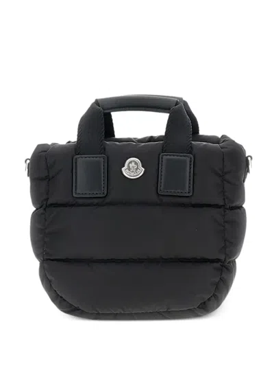 Moncler Borsa A Mano Caradoc Mini In Tessuto Nero Donna In Black